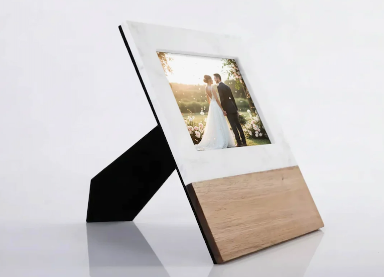Personalized Marble/Wood Picture Frame (5x7)