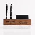 Personalized Marble and Wood Desk Name Plate