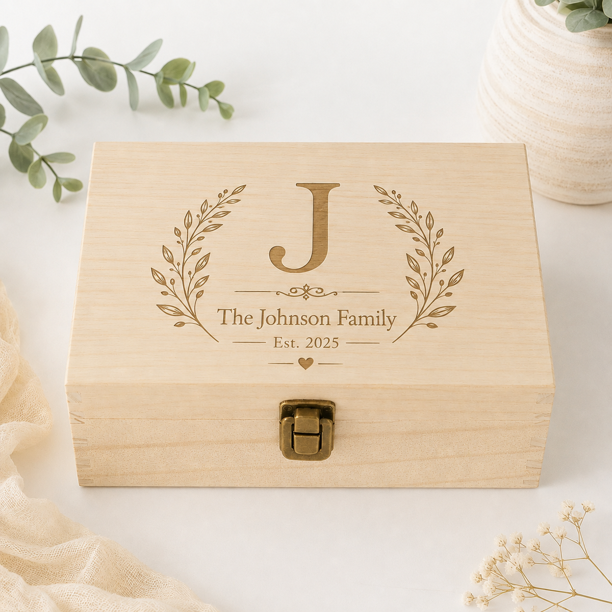 Custom Keepsake Box (8.5" × 6" × 3")